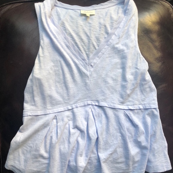 Deletta Amalea peplum top. Lilac. - Picture 2 of 3